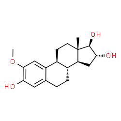 ChemSpider 2D Image | (16alpha,17beta)-2-Methoxyestra-1(10),2,4-triene-3,16,17-triol | C19H26O4