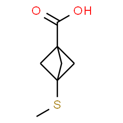 ChemSpider 2D Image | 3-(Methylsulfanyl)bicyclo[1.1.1]pentane-1-carboxylic acid | C7H10O2S