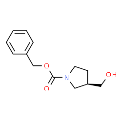 ChemSpider 2D Image | Benzyl (3R)-3-(hydroxymethyl)-1-pyrrolidinecarboxylate | C13H17NO3