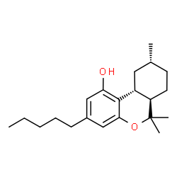 ChemSpider 2D Image | (6aR,9R,10aR)-6,6,9-Trimethyl-3-pentyl-6a,7,8,9,10,10a-hexahydro-6H-benzo[c]chromen-1-ol | C21H32O2