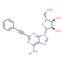 ChemSpider 2D Image | N6-methyl-2-phenylethynyladenosine | C19H19N5O4