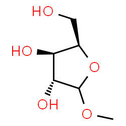 ChemSpider 2D Image | Methyl D-xylofuranoside | C6H12O5
