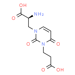 ChemSpider 2D Image | 3-[3-(2-Carboxyethyl)-2,4-dioxo-3,4-dihydro-1(2H)-pyrimidinyl]-L-alanine | C10H13N3O6