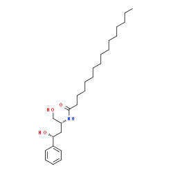 ChemSpider 2D Image | N-[(2R,4R)-1,4-Dihydroxy-4-phenyl-2-butanyl]hexadecanamide | C26H45NO3