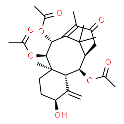 ChemSpider 2D Image | (2alpha,5alpha,9alpha,10beta)-5-Hydroxy-13-oxotaxa-4(20),11-diene-2,9,10-triyl triacetate | C26H36O8
