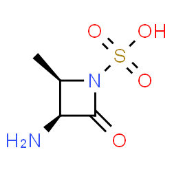 ChemSpider 2D Image | (2R,3S)-3-Amino-2-methyl-4-oxo-1-azetidinesulfonic Acid | C4H8N2O4S
