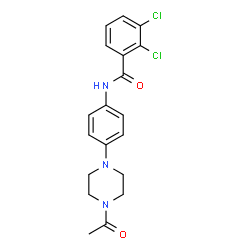 ChemSpider 2D Image | N-[4-(4-Acetyl-1-piperazinyl)phenyl]-2,3-dichlorobenzamide | C19H19Cl2N3O2