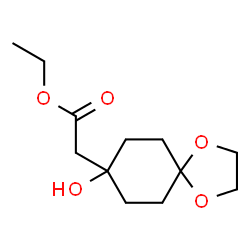ChemSpider 2D Image | Ethyl (8-hydroxy-1,4-dioxaspiro[4.5]dec-8-yl)acetate | C12H20O5