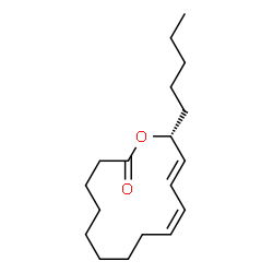ChemSpider 2D Image | (10Z,12E,14R)-14-Pentyloxacyclotetradeca-10,12-dien-2-one | C18H30O2