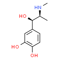ChemSpider 2D Image | 4-[(1R,2S)-1-Hydroxy-2-(methylamino)propyl]-1,2-benzenediol | C10H15NO3