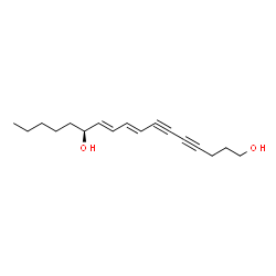 ChemSpider 2D Image | (8E,10E,12S)-8,10-Heptadecadiene-4,6-diyne-1,12-diol | C17H24O2