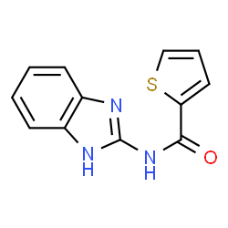 ChemSpider 2D Image | N-(1H-Benzimidazol-2-yl)-2-thiophenecarboxamide | C12H9N3OS