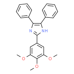 ChemSpider 2D Image | 4,5-Diphenyl-2-(3,4,5-trimethoxyphenyl)-1H-imidazole | C24H22N2O3