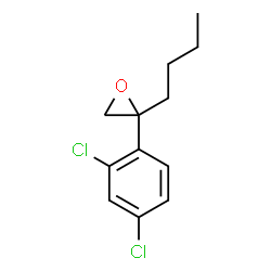 ChemSpider 2D Image | 2-(2,4-Dichlorophenyl)-2-Butyloxirane | C12H14Cl2O