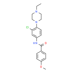 ChemSpider 2D Image | N-[3-Chloro-4-(4-ethyl-1-piperazinyl)phenyl]-4-methoxybenzamide | C20H24ClN3O2