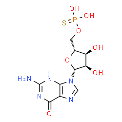 ChemSpider 2D Image | 5'-O-Thiophosphonoguanosine | C10H14N5O7PS