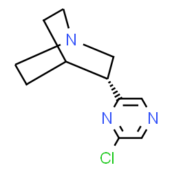ChemSpider 2D Image | (3R)-3-(6-Chloro-2-pyrazinyl)quinuclidine | C11H14ClN3