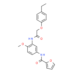 ChemSpider 2D Image | N-(3-{[(4-Ethylphenoxy)acetyl]amino}-4-methoxyphenyl)-2-furamide | C22H22N2O5