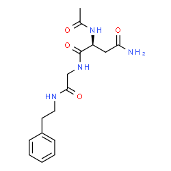 ChemSpider 2D Image | N~2~-Acetyl-L-asparaginyl-N-(2-phenylethyl)glycinamide | C16H22N4O4