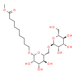 ChemSpider 2D Image | Methyl 9-{[6-O-(alpha-D-mannopyranosyl)-beta-D-mannopyranosyl]oxy}nonanoate | C22H40O13