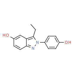 ChemSpider 2D Image | 3-Ethyl-2-(4-hydroxyphenyl)-2H-indazol-5-ol | C15H14N2O2