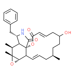 ChemSpider 2D Image | (1E,4R,9E,12aS,15S,16S,16aR,17aS)-15-Benzyl-7-hydroxy-4,16,16a-trimethyl-5,6,7,8,15,15a,16,16a,17a,17b-decahydro-3H-oxacyclotetradecino[2,3-d]oxireno[f]isoindole-11,13(4H,14H)-dione | C29H37NO5