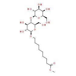 ChemSpider 2D Image | Methyl 9-{[4-O-(beta-D-galactopyranosyl)-beta-D-glucopyranosyl]oxy}nonanoate | C22H40O13
