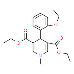 ChemSpider 2D Image | Diethyl 4-(2-ethoxyphenyl)-1-methyl-1,4-dihydro-3,5-pyridinedicarboxylate | C20H25NO5