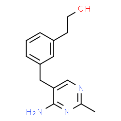 ChemSpider 2D Image | 2-{3-[(4-Amino-2-methyl-5-pyrimidinyl)methyl]phenyl}ethanol | C14H17N3O