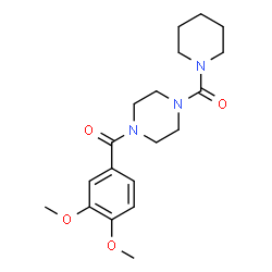 ChemSpider 2D Image | [4-(3,4-Dimethoxybenzoyl)-1-piperazinyl](1-piperidinyl)methanone | C19H27N3O4
