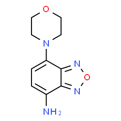 ChemSpider 2D Image | 7-morpholin-4-yl-2,1,3-benzoxadiazol-4-amine | C10H12N4O2