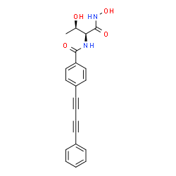 ChemSpider 2D Image | N-[(1s,2r)-2-Hydroxy-1-(Hydroxycarbamoyl)propyl]-4-(4-Phenylbuta-1,3-Diyn-1-Yl)benzamide | C21H18N2O4