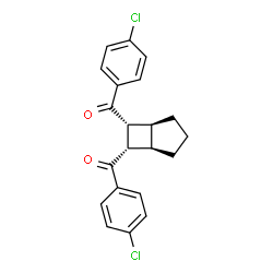 ChemSpider 2D Image | (1R,5S,6R,7S)-Bicyclo[3.2.0]heptane-6,7-diylbis[(4-chlorophenyl)methanone] | C21H18Cl2O2