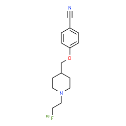 ChemSpider 2D Image | 4-({1-[2-(~18~F)Fluoroethyl]-4-piperidinyl}methoxy)benzonitrile | C15H1918FN2O