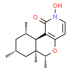 ChemSpider 2D Image | (6R,6aS,8R,10S,10aR)-2-Hydroxy-6,6a,8,10-tetramethyl-2,6,6a,7,8,9,10,10a-octahydro-1H-isochromeno[4,3-c]pyridin-1-one | C16H23NO3