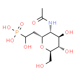ChemSpider 2D Image | (1R)-2-Acetamido-1,5-anhydro-2-deoxy-1-(2-hydroxy-2-phosphonoethyl)-D-glucitol | C10H20NO9P