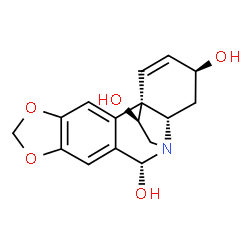 ChemSpider 2D Image | (3beta,6alpha,11S,13beta,19alpha)-1,2-Didehydrocrinan-3,6,11-triol | C16H17NO5