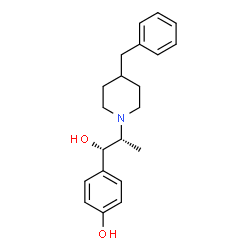 ChemSpider 2D Image | 4-[(1S,2R)-2-(4-Benzyl-1-piperidinyl)-1-hydroxypropyl]phenol | C21H27NO2