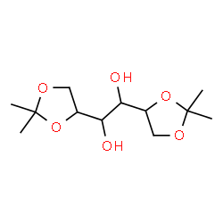 ChemSpider 2D Image | 1,2-di(2,2-dimethyl-1,3-dioxolan-4-yl)ethane-1,2-diol | C12H22O6