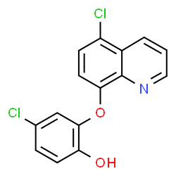 ChemSpider 2D Image | 4-Chloro-2-[(5-chloro-8-quinolinyl)oxy]phenol | C15H9Cl2NO2