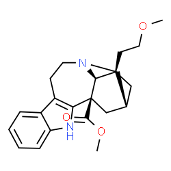 ChemSpider 2D Image | Methyl (18beta)-21-methoxyibogamine-18-carboxylate | C22H28N2O3