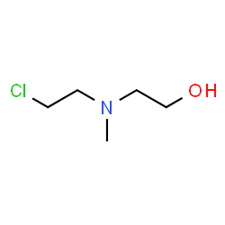ChemSpider 2D Image | 2-[(2-Chloroethyl)(methyl)amino]ethanol | C5H12ClNO
