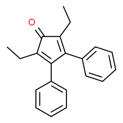 ChemSpider 2D Image | 2,5-DIETHYL-3,4-DIPHENYLCYCLOPENTADIENONE | C21H20O