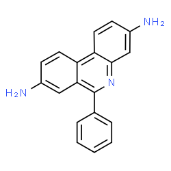 ChemSpider 2D Image | 3,8-DIAMINO-6-PHENYLPHENANTHRIDINE | C19H15N3