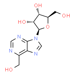 ChemSpider 2D Image | 6-Hydroxymethyl-9-beta-D-ribofuranosylpurine | C11H14N4O5