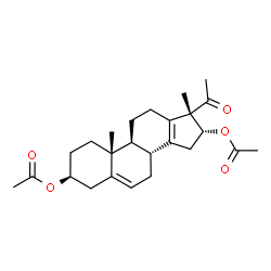 ChemSpider 2D Image | (3beta,16alpha,17alpha)-17-Methyl-20-oxo-18-norpregna-5,13-diene-3,16-diyl diacetate | C25H34O5