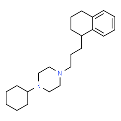 ChemSpider 2D Image | 1-Cyclohexyl-4-[3-(1,2,3,4-tetrahydro-1-naphthalenyl)propyl]piperazine | C23H36N2