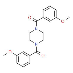 ChemSpider 2D Image | 1,4-Piperazinediylbis[(3-methoxyphenyl)methanone] | C20H22N2O4