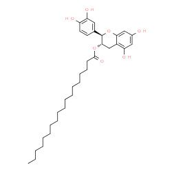 ChemSpider 2D Image | (2R,3S)-3',4',5,7-tetrahydroxyflavan-3-yl octadecanoate | C33H48O7