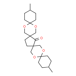 ChemSpider 2D Image | 3,17-Dimethyl-7,13,20,25-tetraoxatetraspiro[5.2.1.2.5~14~.2~11~.2~9~.2~6~]pentacosan-10-one | C23H36O5